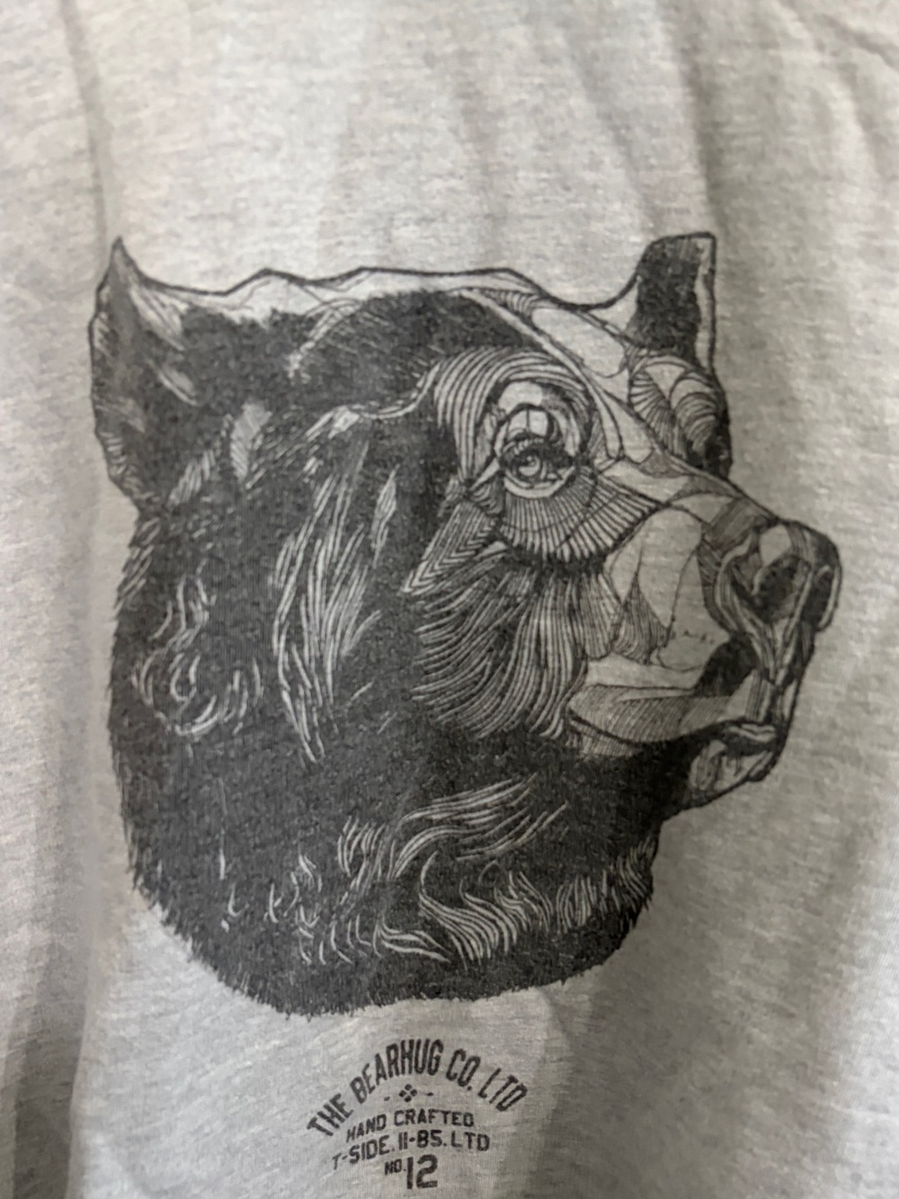 Great condition size L Gray Bear Graphic Crewneck Sweatshirt by The Bearhug Co - Picture 2 of 5